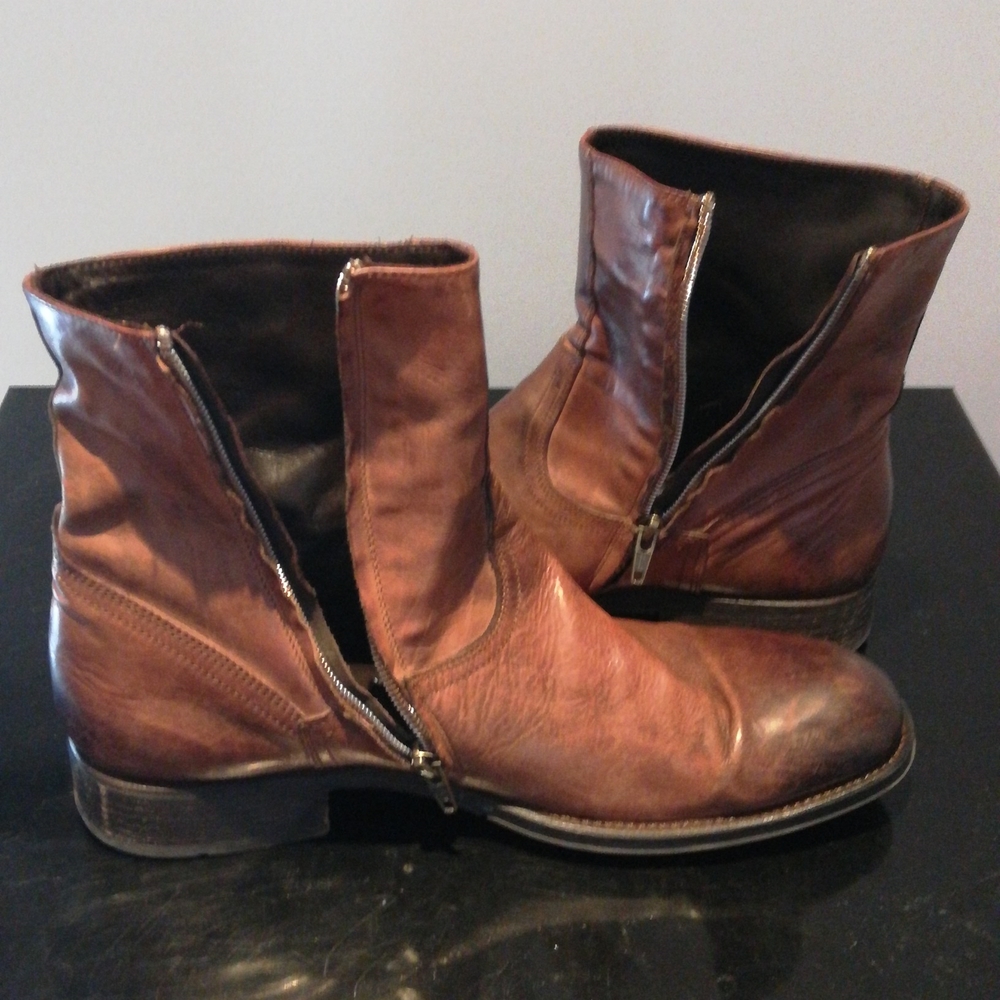 To Boot Brown Leather Boots Men's Size 8 1/2 - Picture 9 of 9